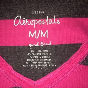 Pink and grey striped shirt